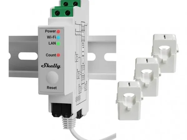 Shelly PRO 3EM + 3X 120A Clamps - Power Measurement  (LAN, WiFi, Bluetooth)