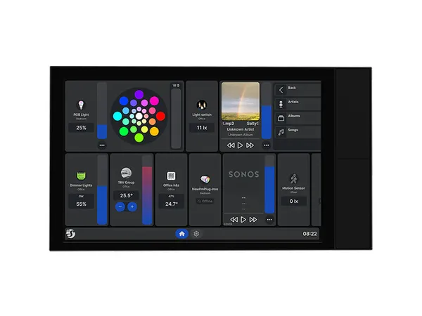 Shelly Wall Display XL - Wall Touch Panel With Relay 5A (WiFi, Bluetooth) Black